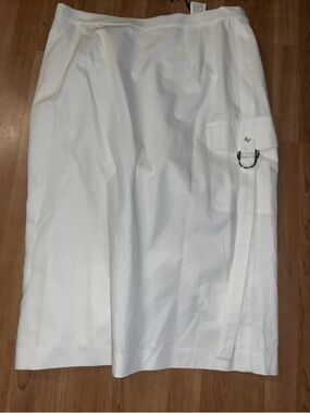 Marina Rinald White Carbine Skirt Plus Size 16 MSRP $395 New